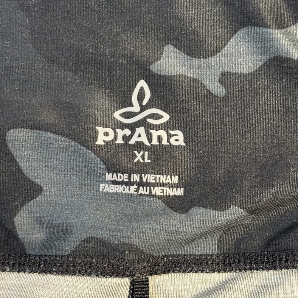 Prana‎ Womens XL Camouflage High Rise Leggings Black Charcoal 1963771 Recycled - Picture 4 of 10